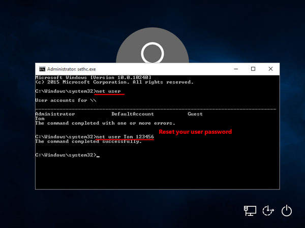 Windows xp logon password bypass